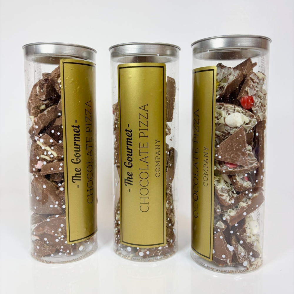 250g tubes of broken chocolate pizza bites